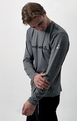 Превью  Футболка FISCHER Logo Long Серый Меланж